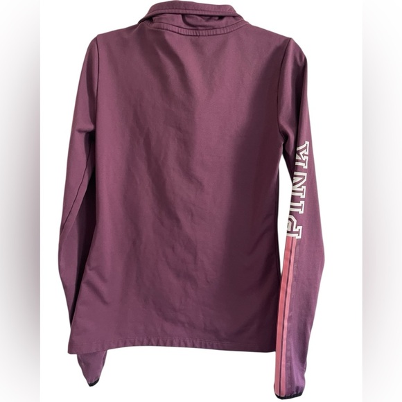 Victoria's Secret PINK Burgundy Quarter Zip Pullover Sweatshirt Size XS - Picture 4 of 12